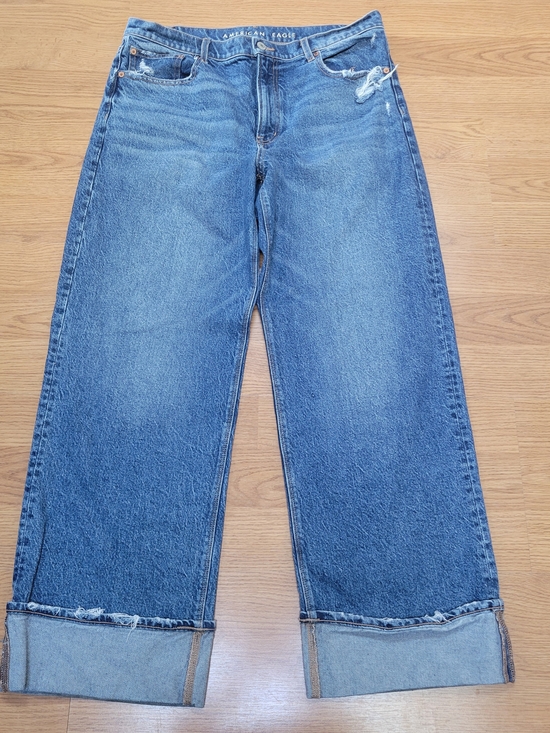 American Eagle Outfitters Denim - American Eagle Outfitters Women's Stovepipe Wide-Leg Blue Jeans